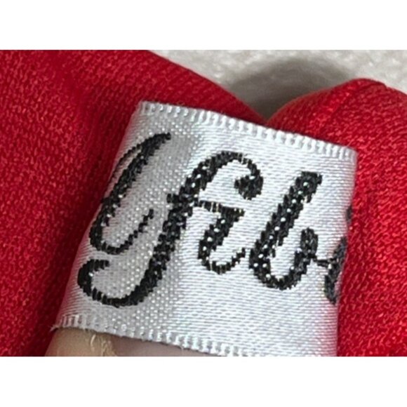 Afibi Maxi Full Skirt Red Chiffon Airy Flowing Feminine Romantic Elegant Women S - Picture 7 of 9